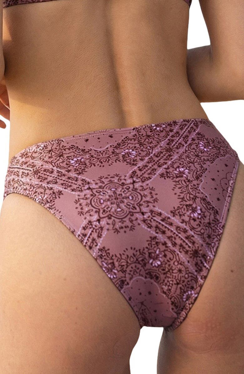 Cupshe High Waist Bikini Bottoms, Alternate, color, Pink