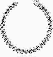 Oradina Mens On Track Link Bracelet in Sterling Silver