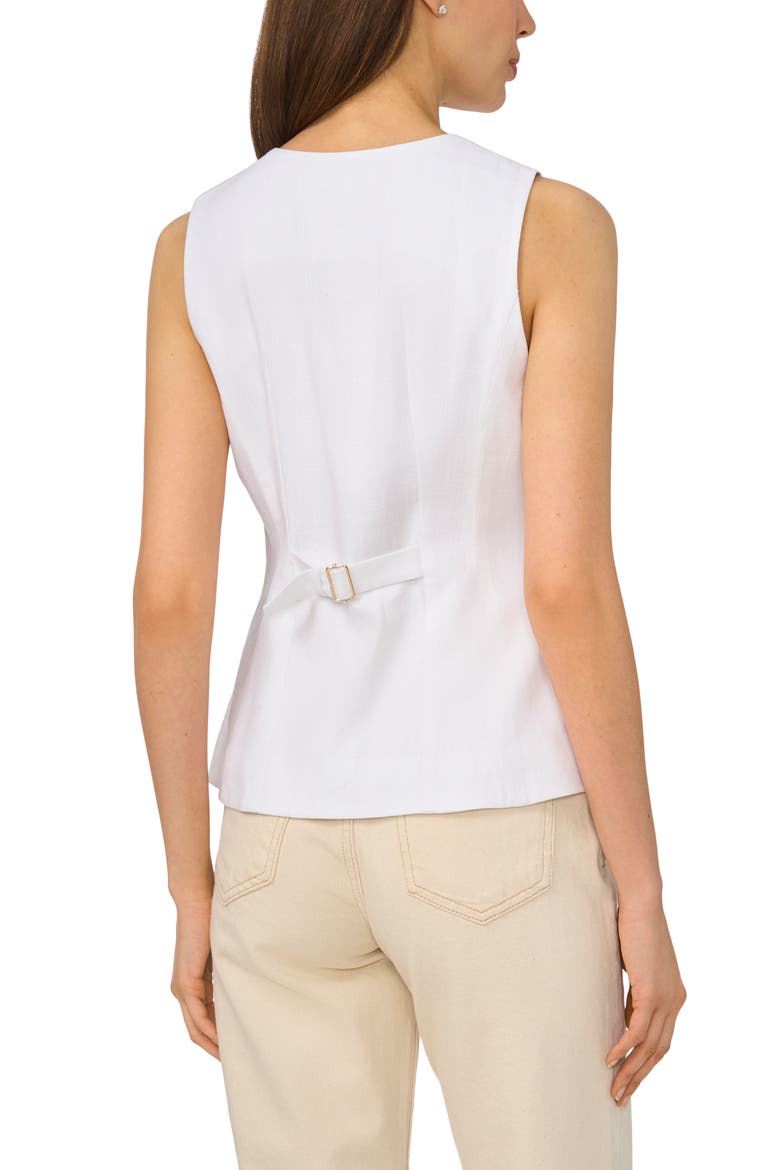 Front Button Fitted Vest, Alternate, color, ULTRA WHITE