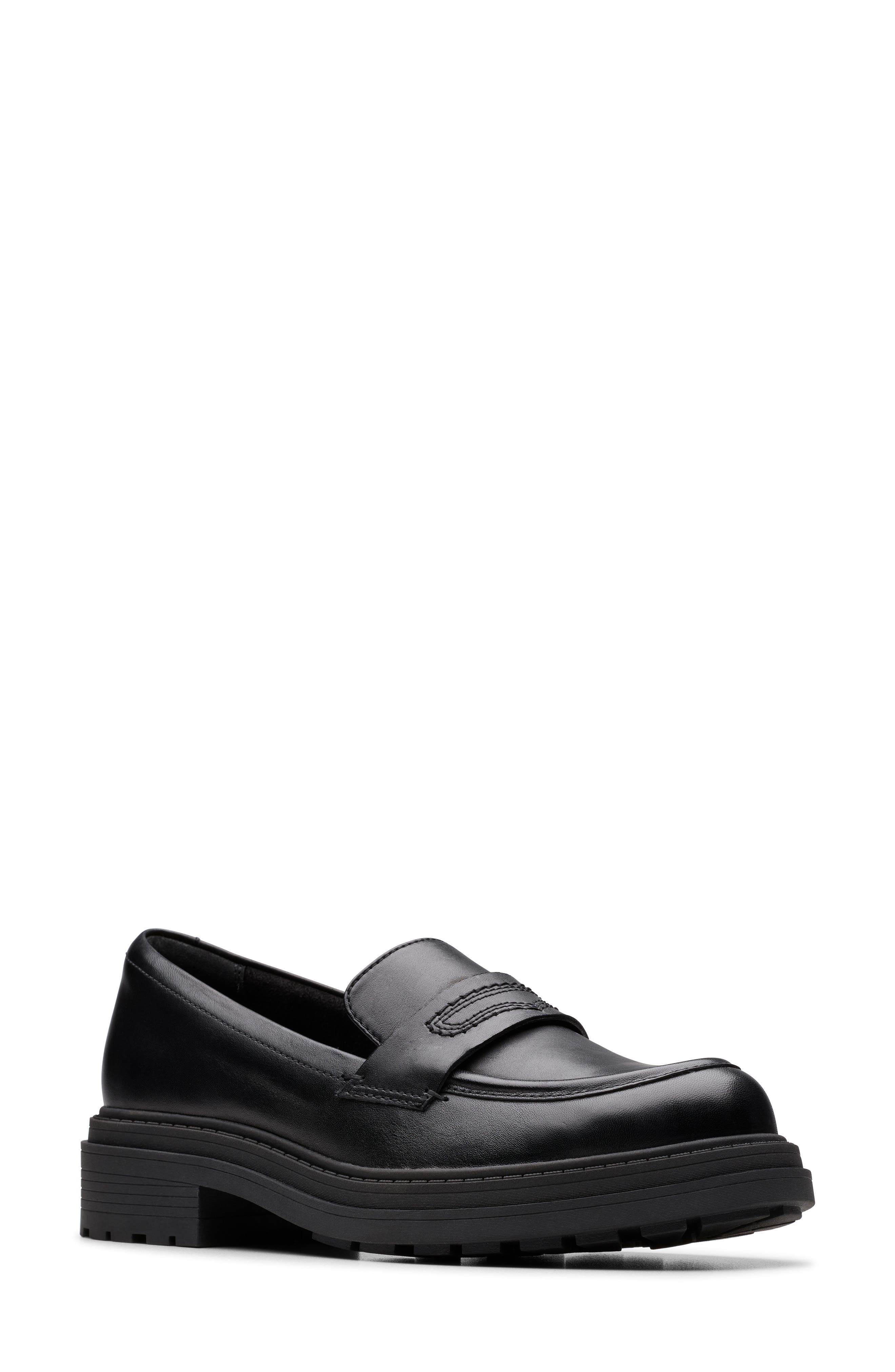 Clarks<sup>®</sup> Orinoco Edge Loafer, Main, color, Black Leather
