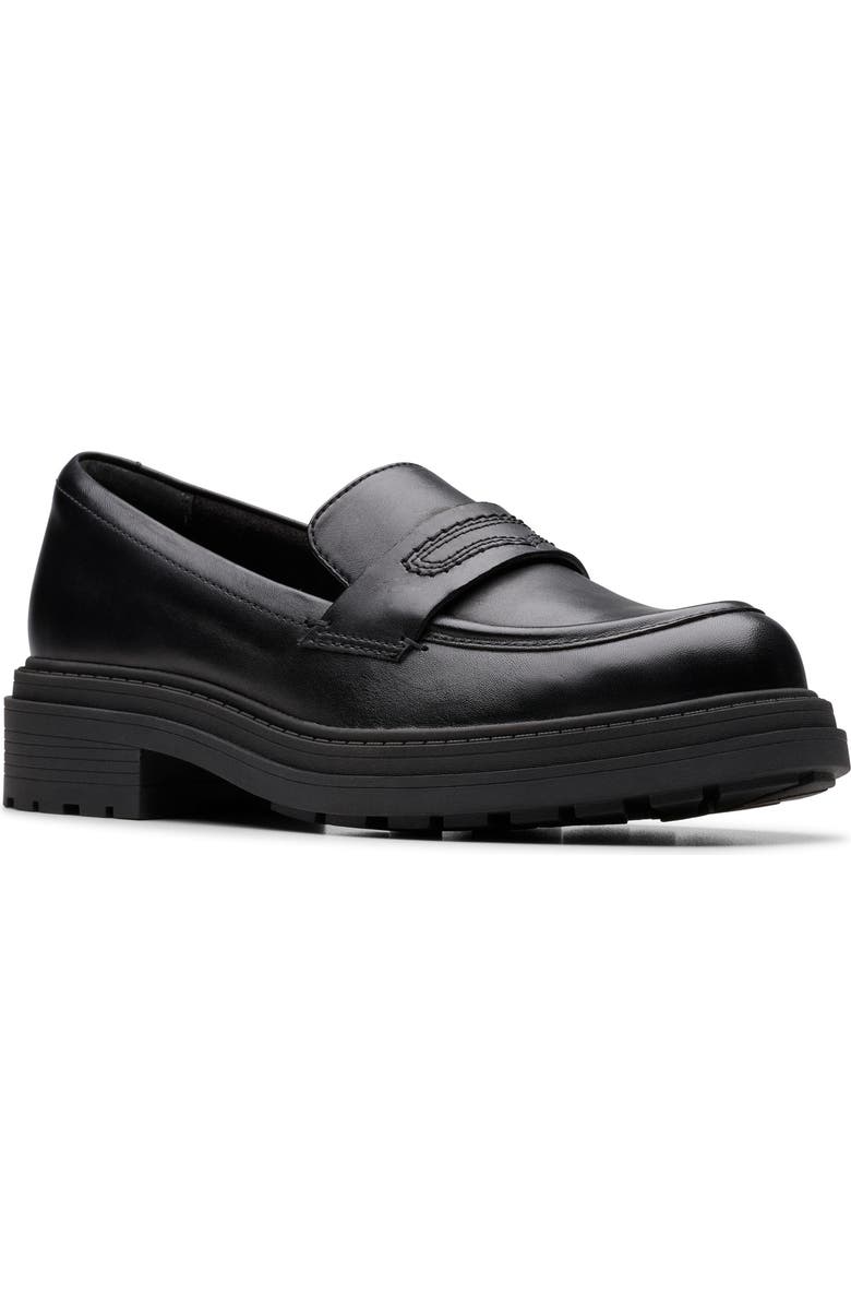Clarks<sup>®</sup> Orinoco Edge Loafer, Main, color, Black Leather