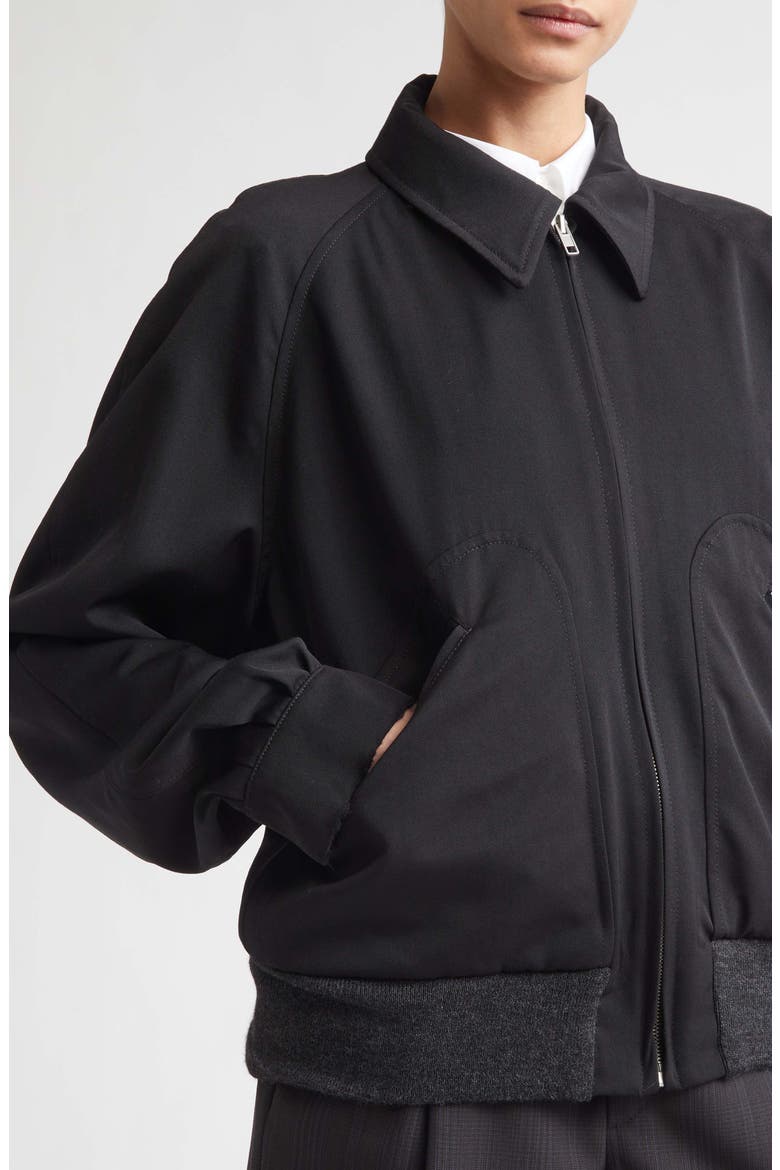 Wool Gabardine Sports Jacket, Alternate, color, BLACK