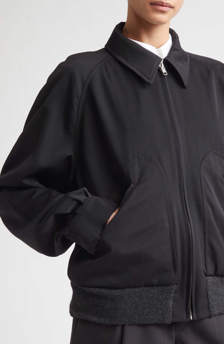 Maison Margiela Wool Gabardine Sports Jacket, Alternate, color, Black