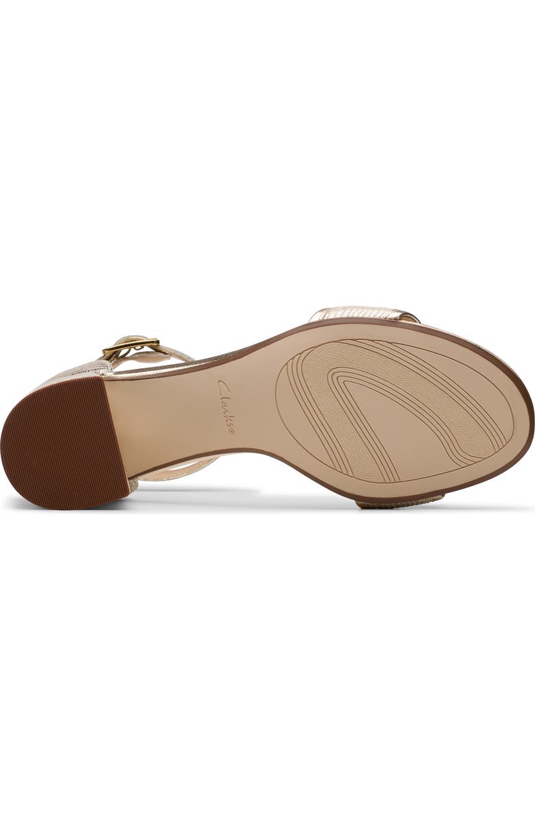 Clarks<sup>®</sup> Ezoria Mae Ankle Strap Sandal, Alternate, color, Champagne Interest