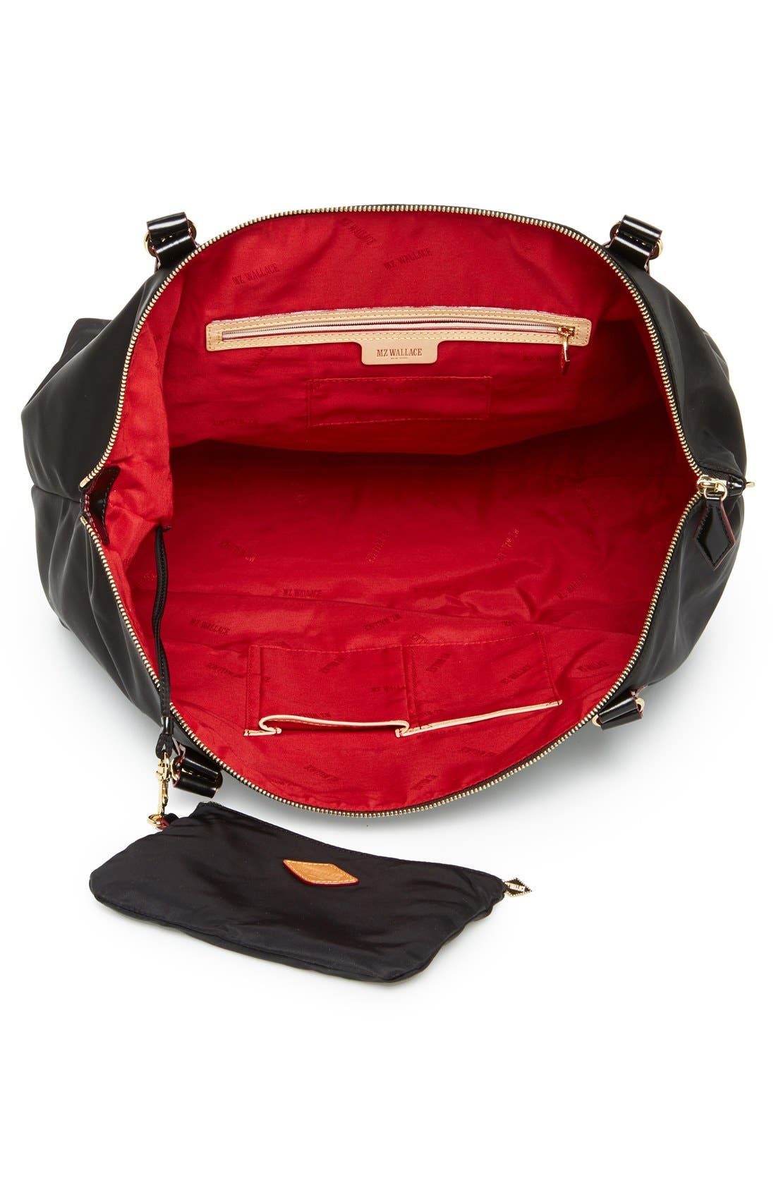 'Chelsea' Bedford Nylon Weekend Tote, Alternate, color, BLACK