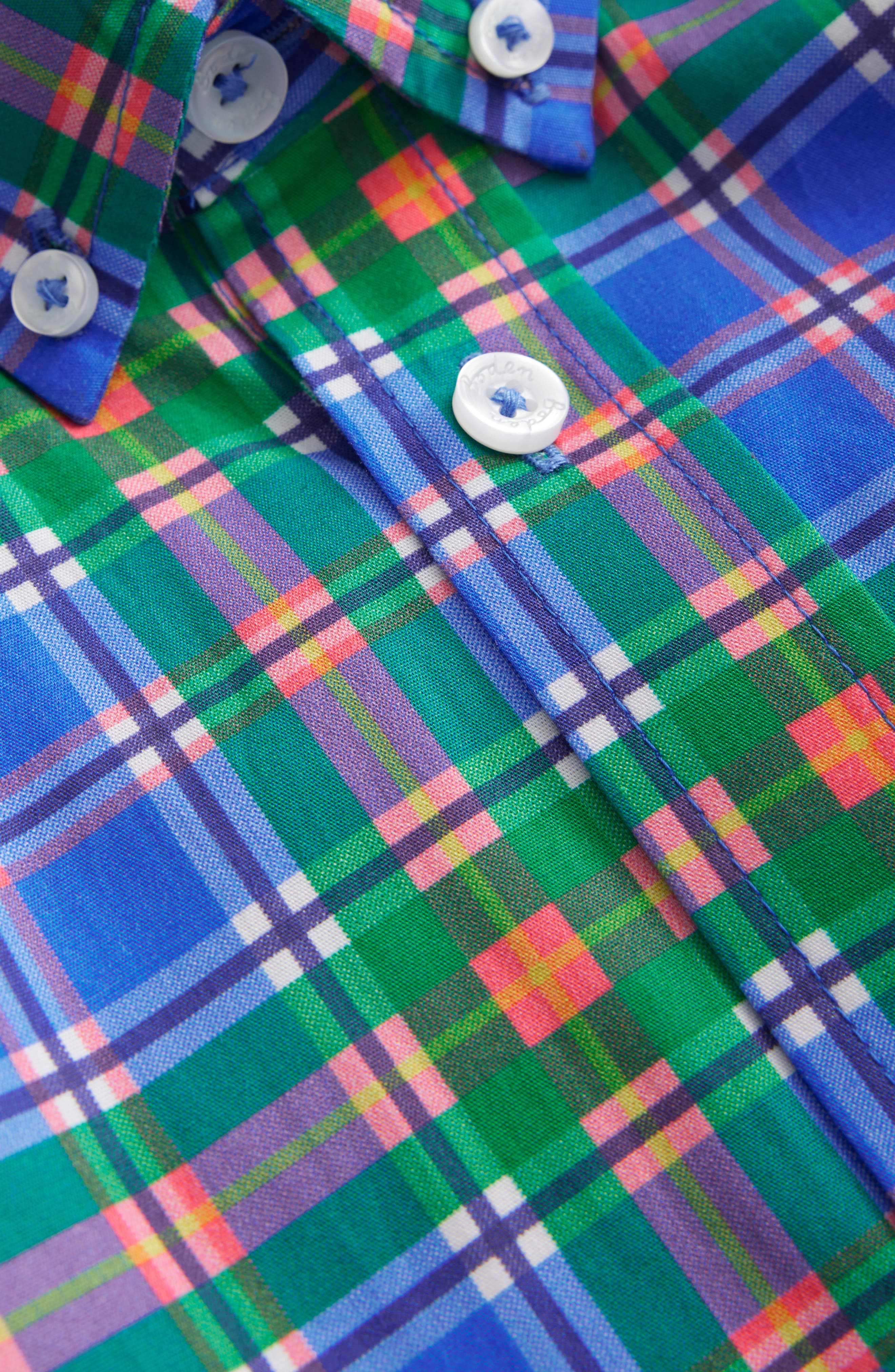 Mini Boden Kids' Plaid Long Sleeve Cotton Button-Down Shirt (Men ...