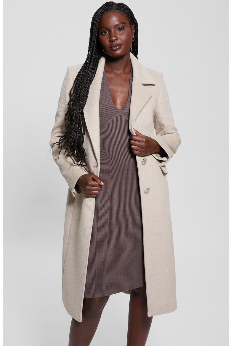 Nancy Coat with Removable Faux Fur Collar, Alternate, color, CEMENTO MULTI