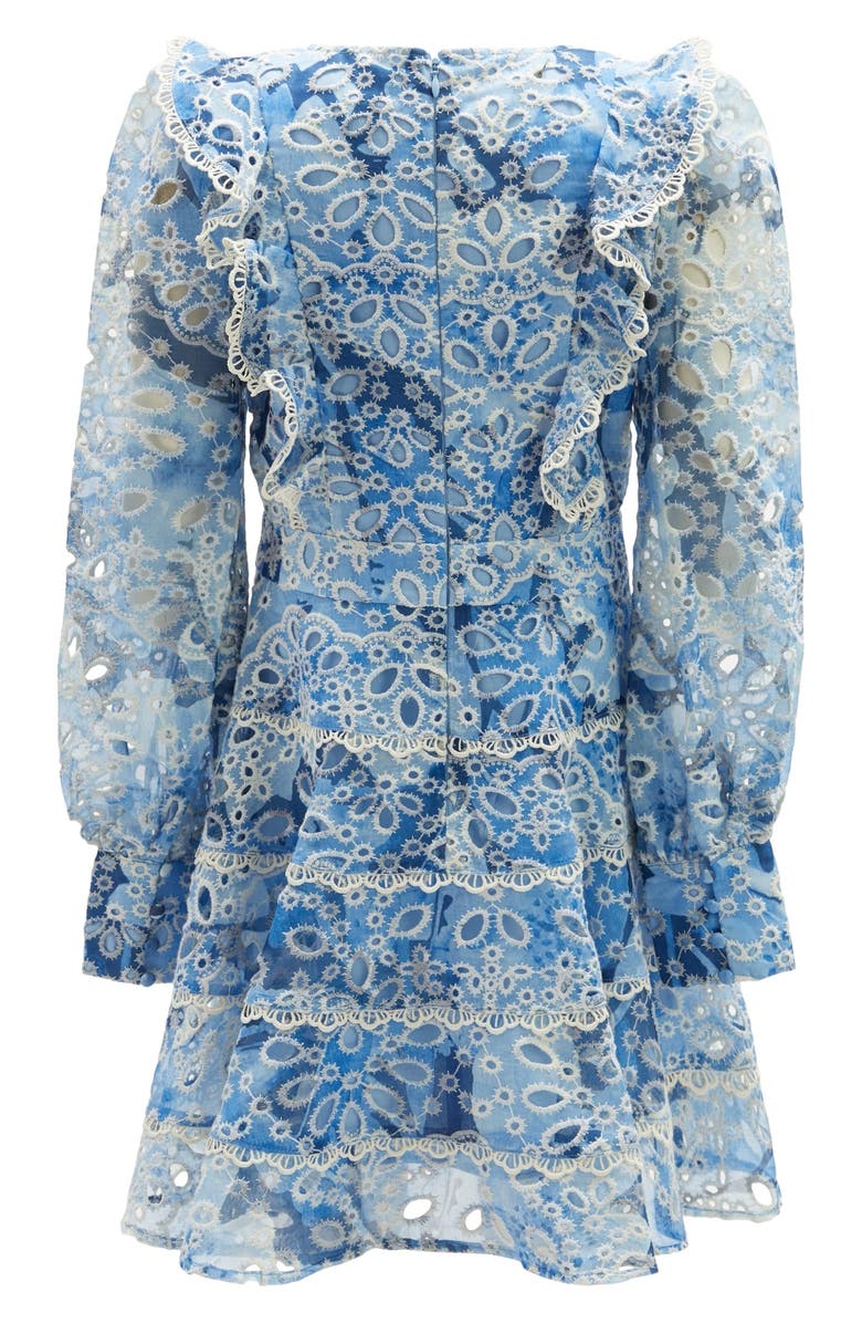 Bardot Junior Kids' Odette Long Sleeve Tiered Party Dress, Alternate, color,