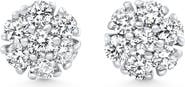Bliss Diamond 1Ct Diamond Cluster Pave Studs Screwback Earrings 14k Gold Lab Grown