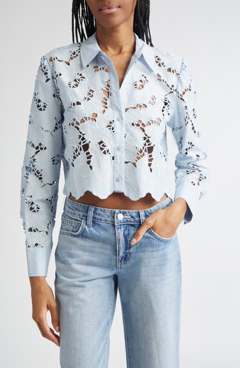 Seychelle Cutwork Crop Shirt
