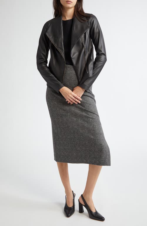 VINCE VINCE GLEN PLAID SIDE SLIT MIDI SKIRT