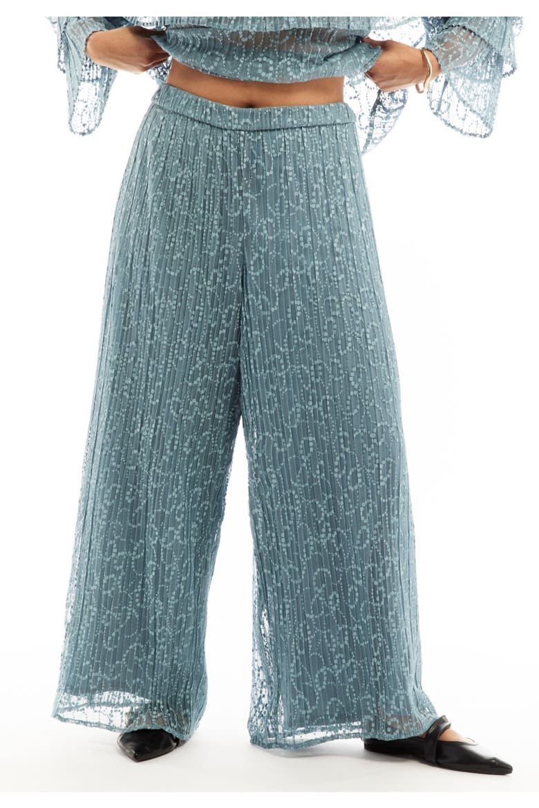 Lace Wide Leg Pants, Alternate, color, MOUNTAIN SPRING