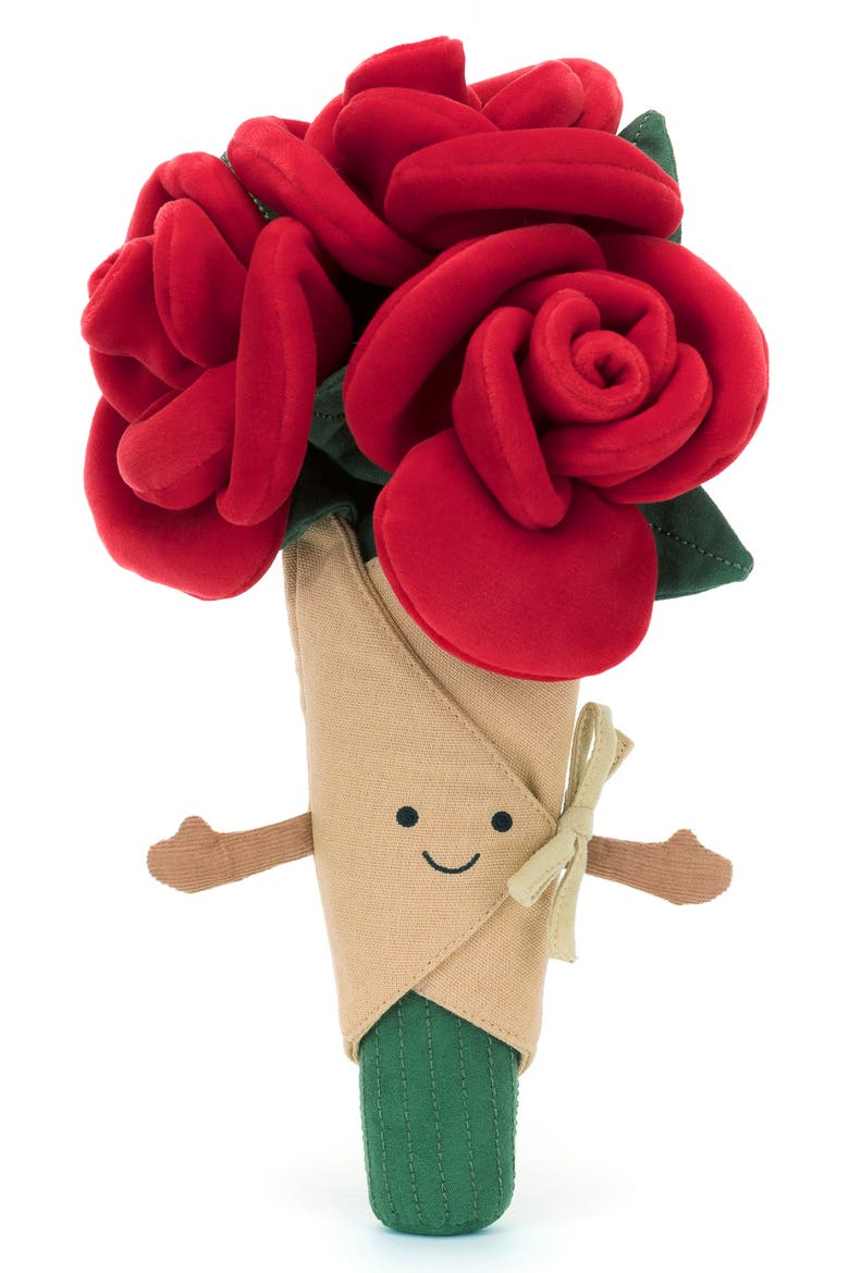 Amuseables Rose Bouquet 12-Inch Plushie, Main, color, MULTI