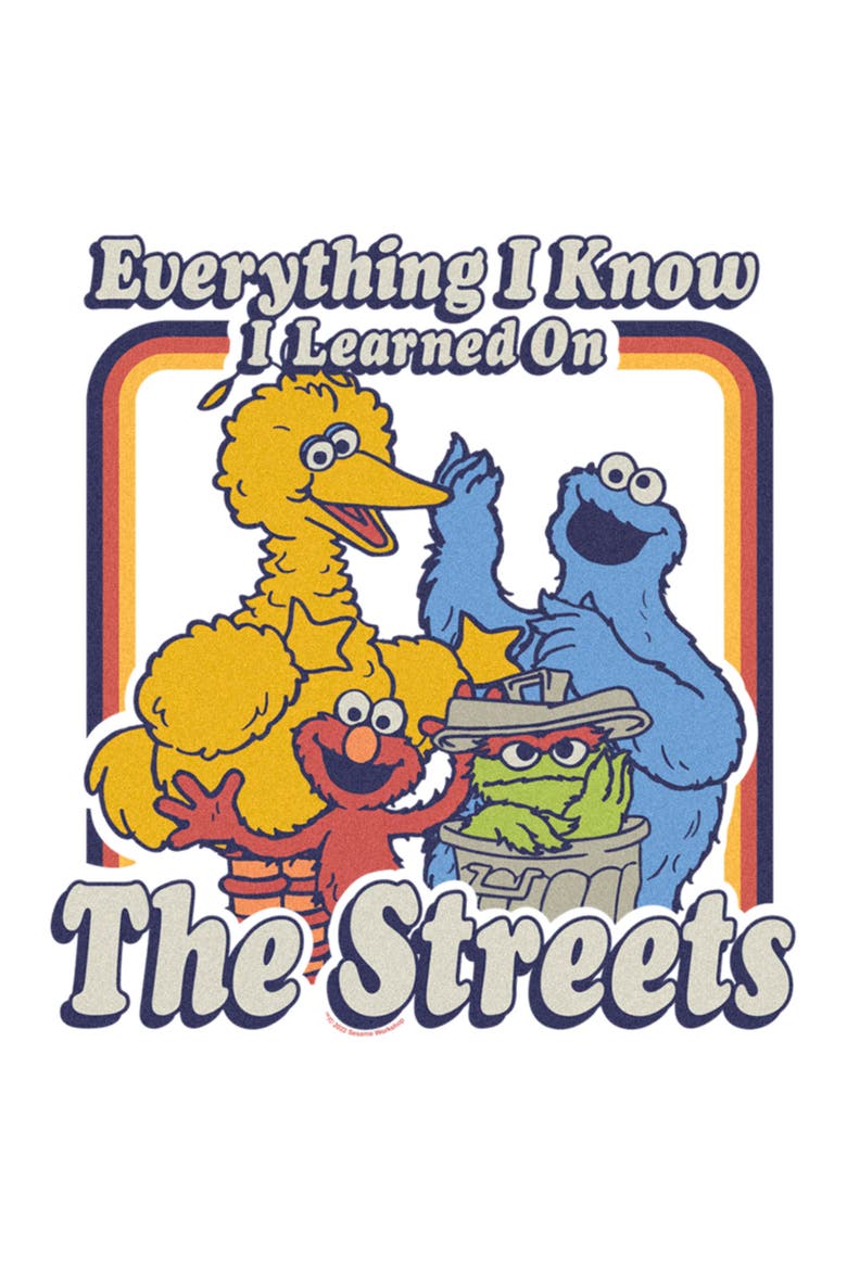 Men's Everything I Know I Learned on the Streets Short Sleeve Graphic T-Shirt, Alternate, color, White