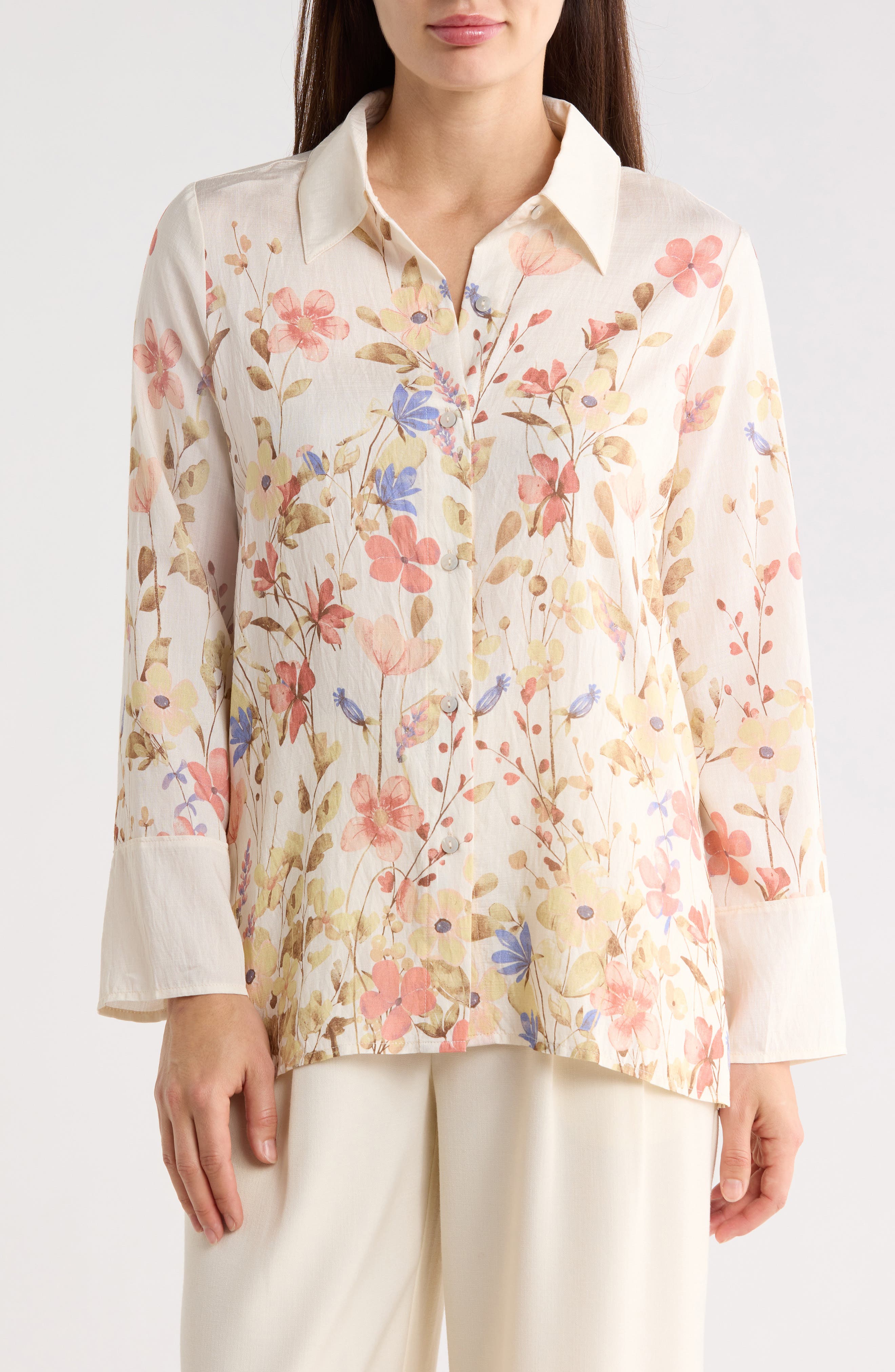 Button-Up Tunic Top