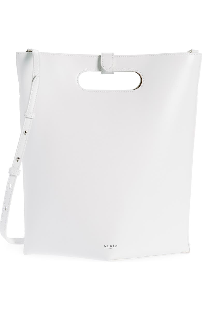 Alaïa Folded Calfskin Leather Tote, Main, color,