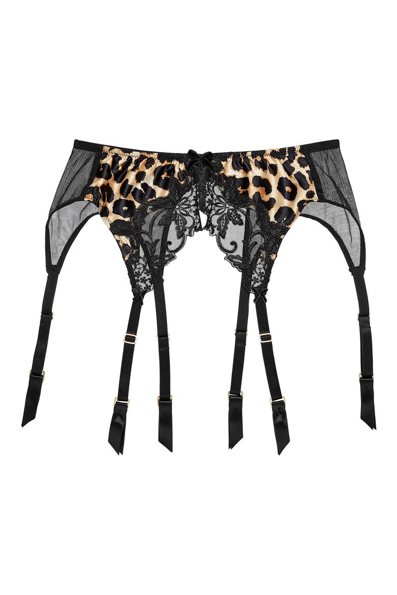 Millicent Suspender Belt, Alternate, color, ANIMAL/ BLACK
