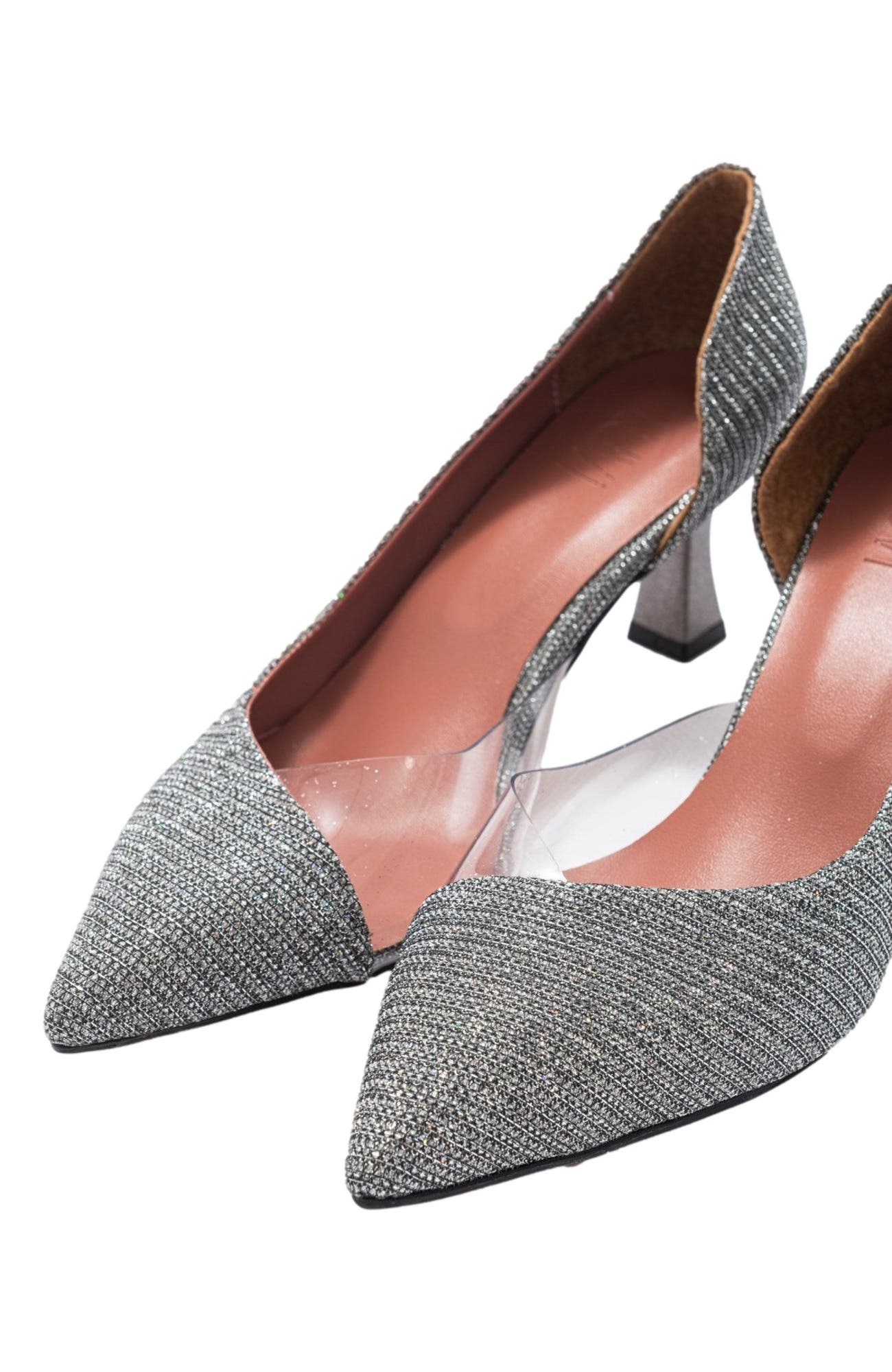 Vera Pointed Toe Pump, Alternate, color, Platinum Glitter Faux Leather
