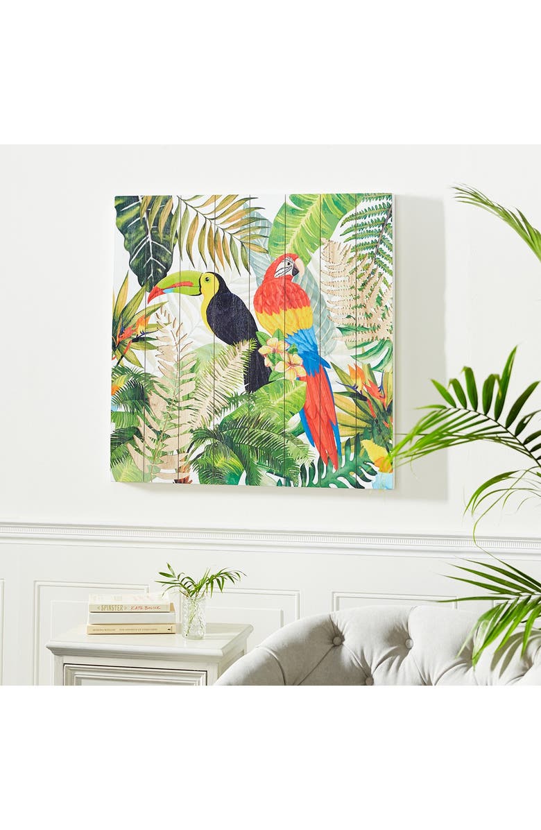 WILLOW ROW SQUARE MULTI COLORED PARROTS I, Alternate, color, 