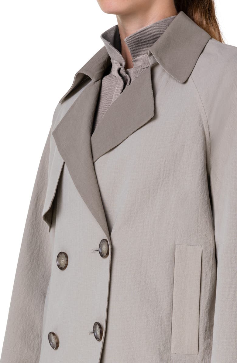 Akris Mira Crop Two-Tone Double Breasted Cotton & Silk Jacket, Alternate, color,