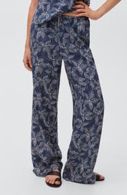 MANGO TEEN Floral Drawstring Pants