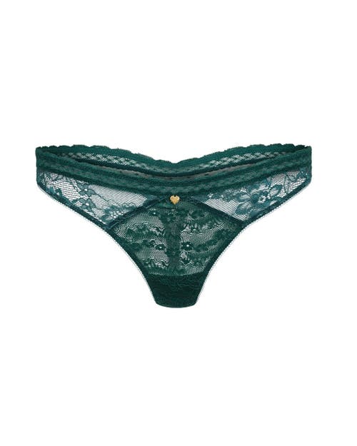 Adore Me Lucie Thong Panties In Dark Green