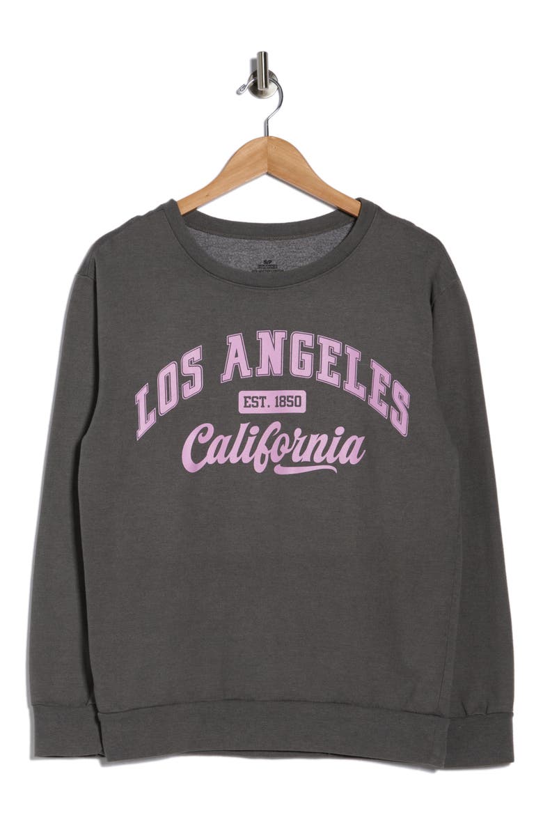 Los Angeles California Graphic Sweatshirt, Alternate, color, BLACK/ GREY