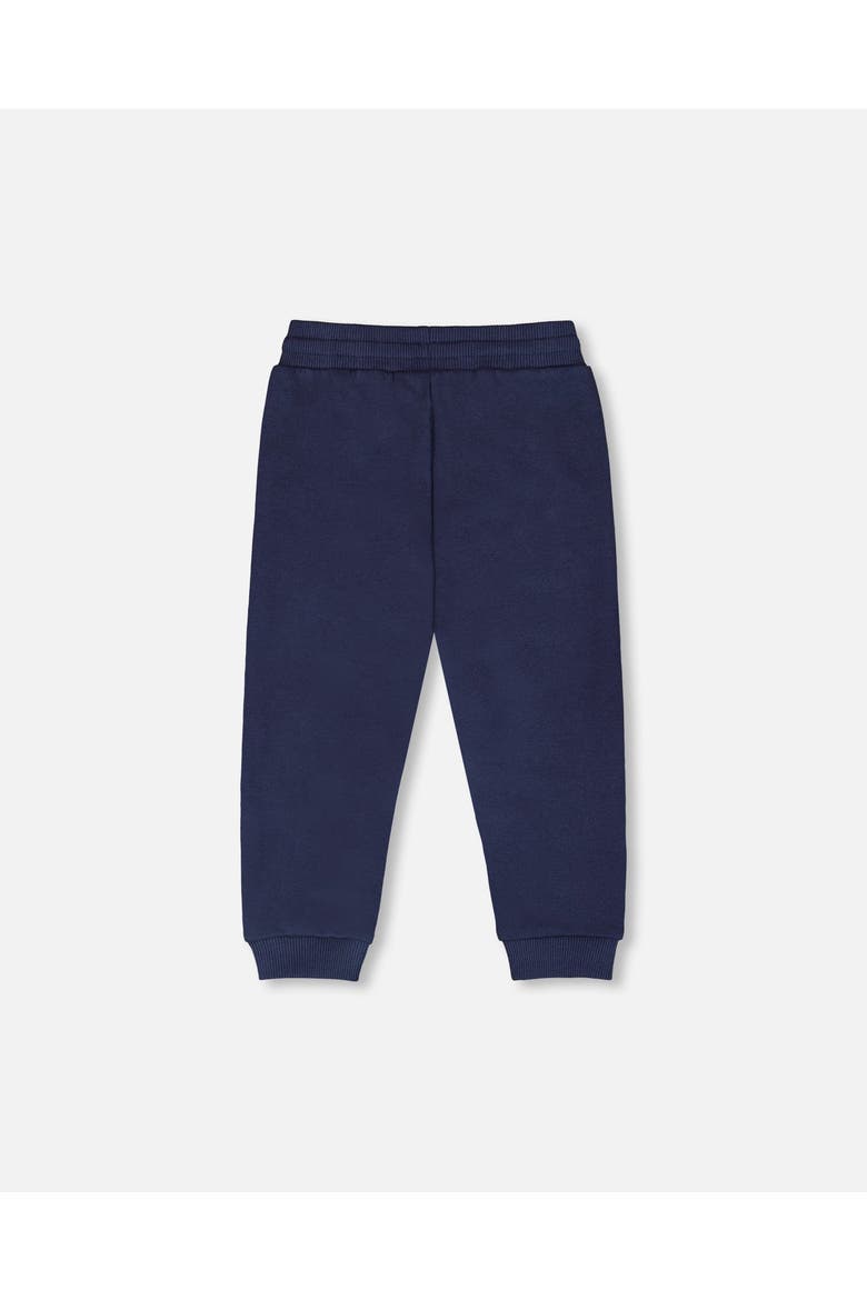 Ribbed Waistband French Terry Pants, Alternate, color, Blue