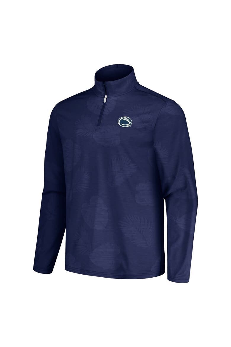 Men's Tommy Bahama Navy Penn State Nittany Lions Delray Frond IslandZone Half-Zip Jacket, Alternate, color, Navy