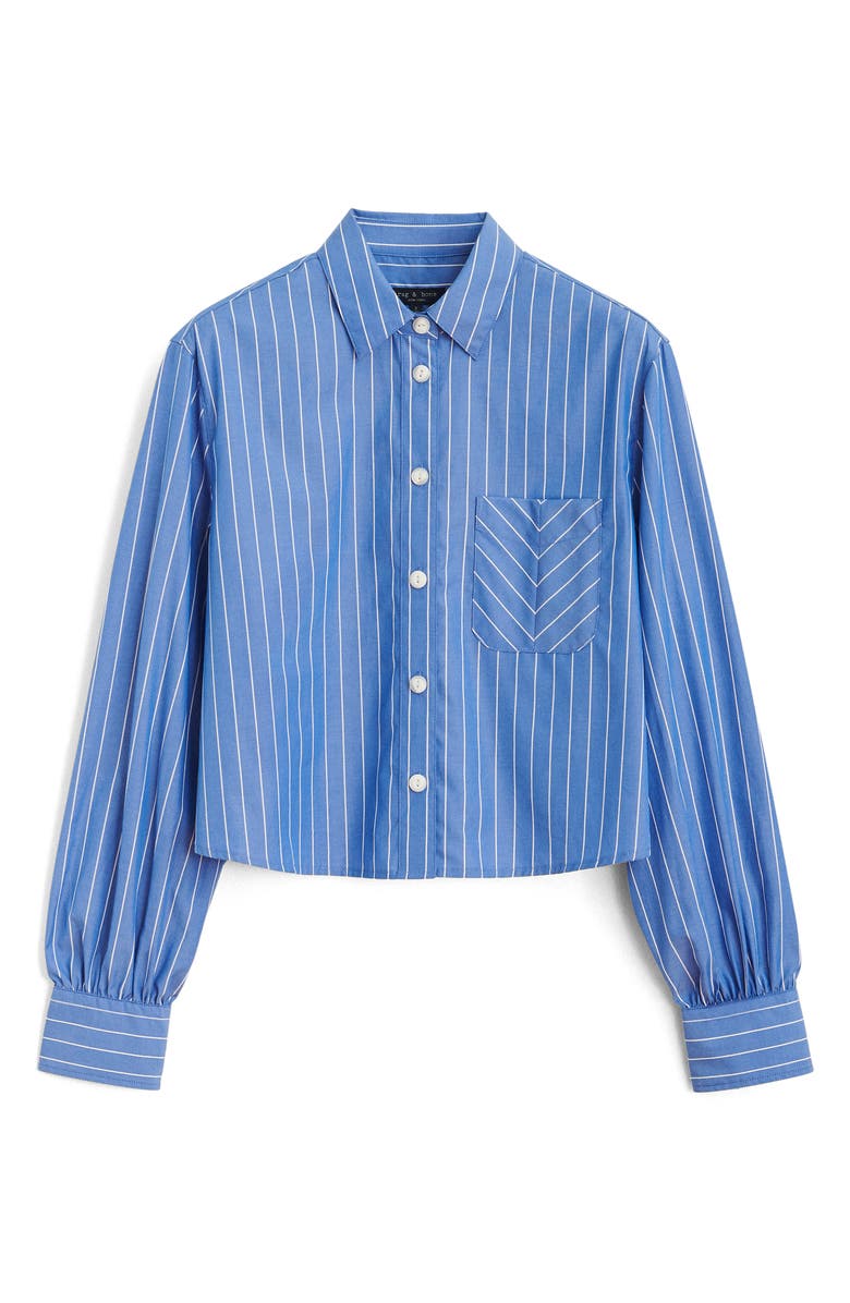 rag & bone Maxine Stripe Crop Shirt, Alternate, color, 