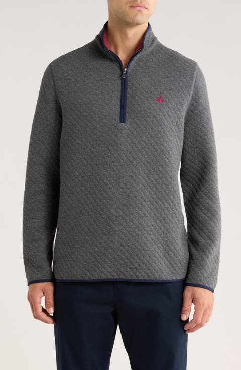 Quilted Fleece Quarter Zip Pullover