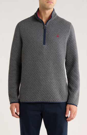 Brooks Brothers Quilted Fleece Quarter Zip Pullover