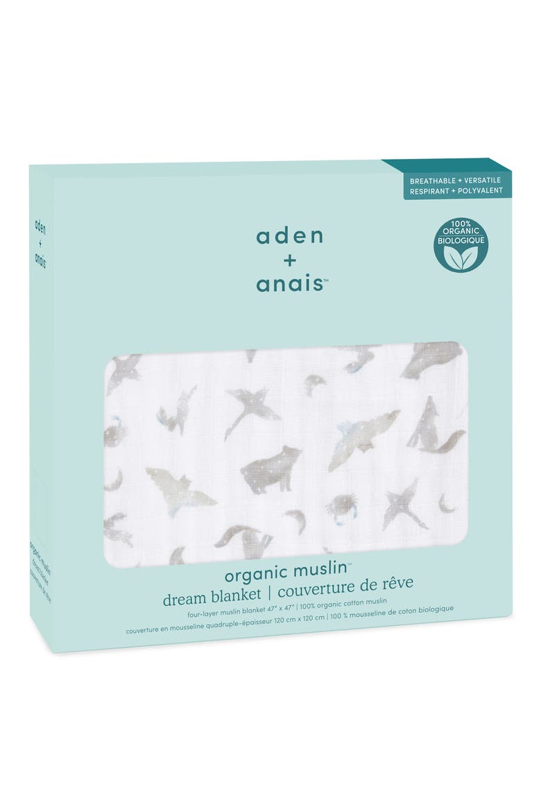 Dream Organic Cotton Muslin Blanket, Alternate, color, MAP THE STARS GREY