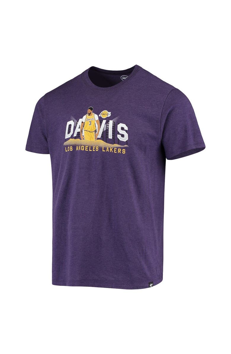 '47 Men's Anthony Davis Purple Los Angeles Lakers Player Graphic T-Shirt, Alternate, color, 