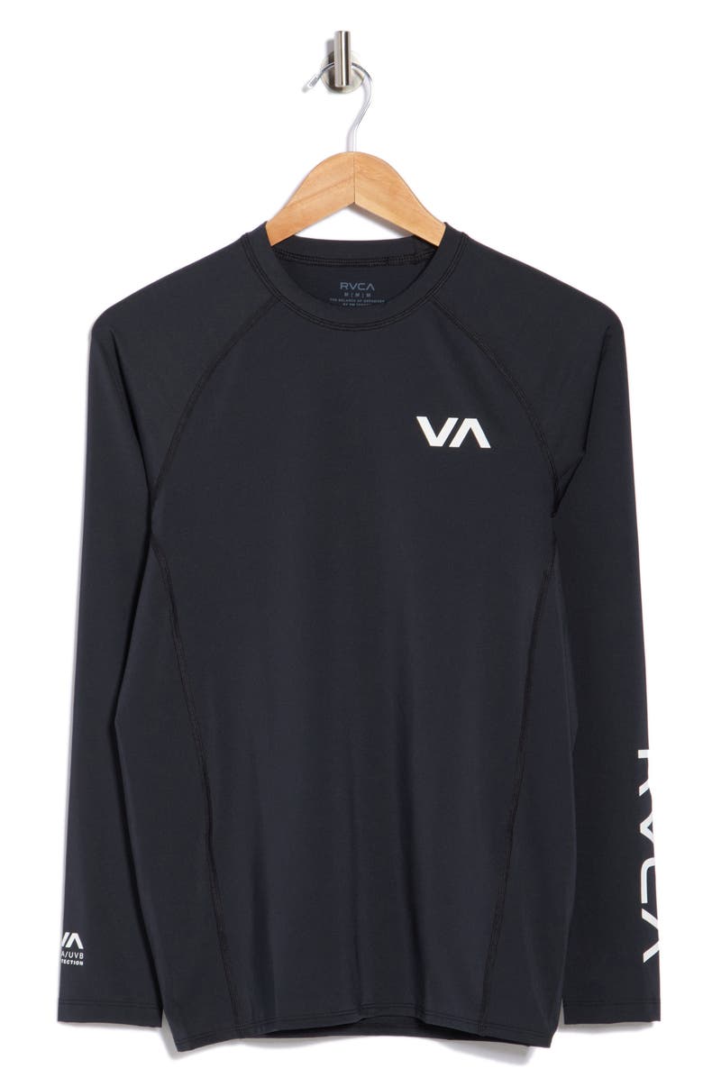 RVCA UPF 50+ Long Sleeve Rashguard, Main, color, Black