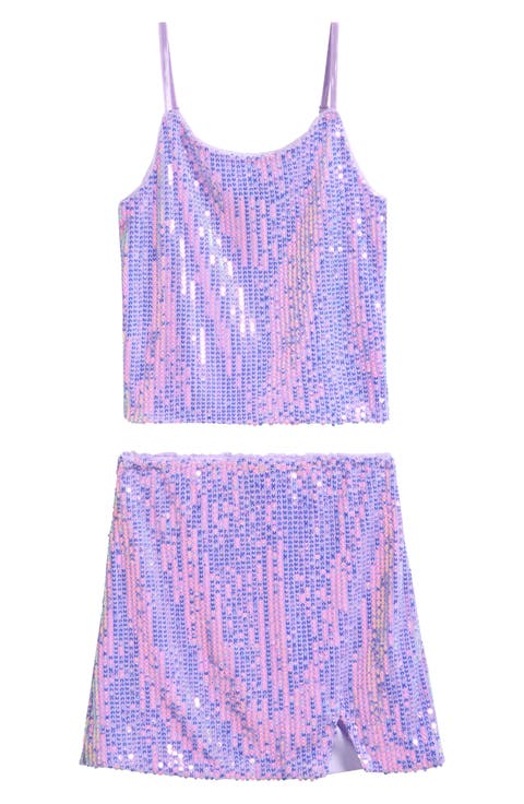Kids' Sequin Camisole & Skirt Set (Big Girl)