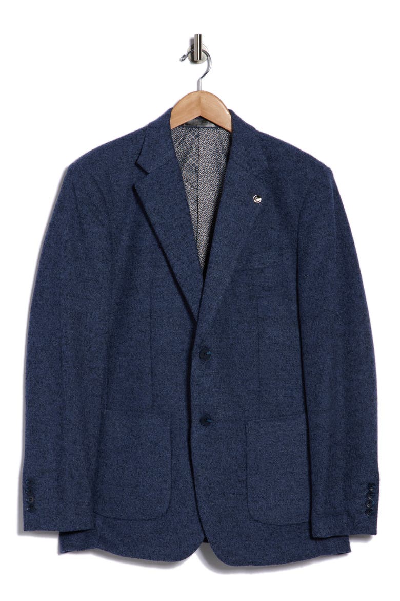 Slim Fit Cotton Blend Sport Coat, Alternate, color, NAVY