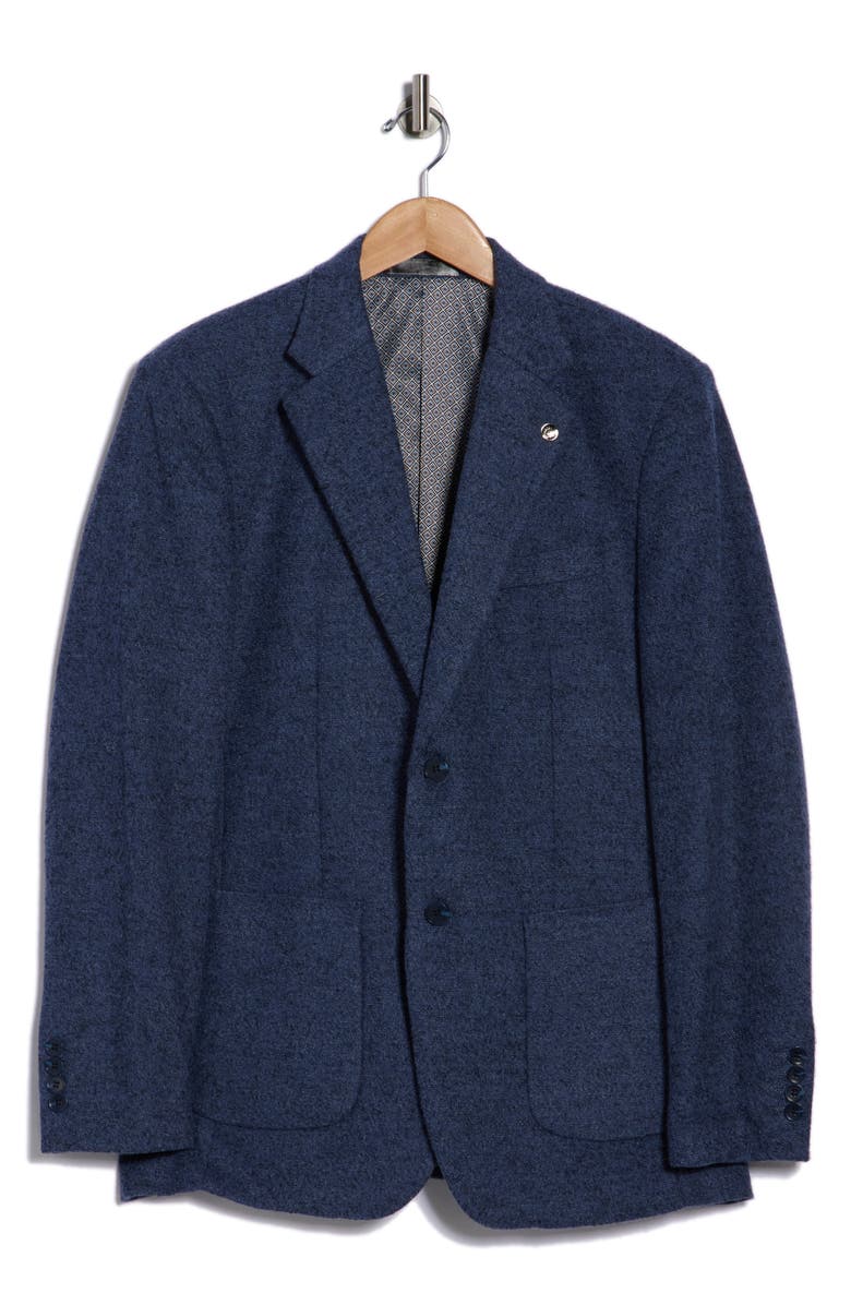 T.R. PREMIUM Slim Fit Cotton Blend Sport Coat, Alternate, color, Navy