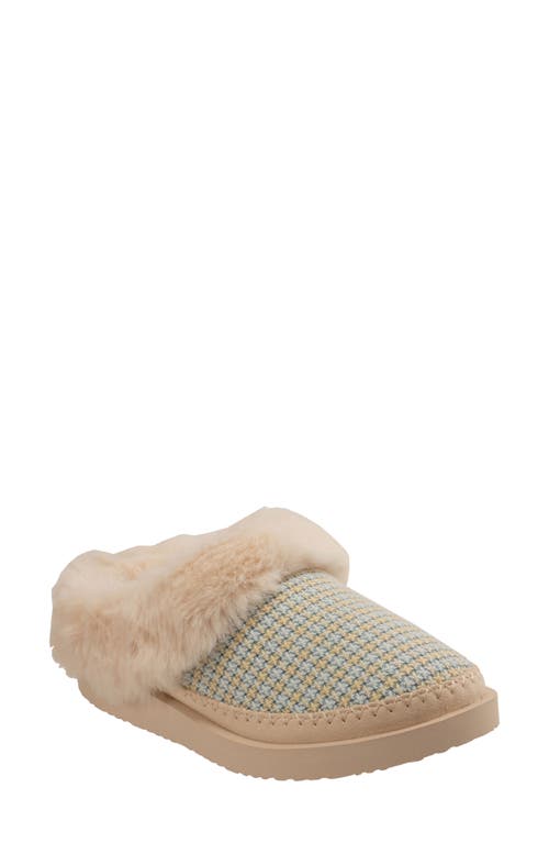 Revitalign Aspen Nordic Orthotic Faux Fur Lined Slippers In Blue