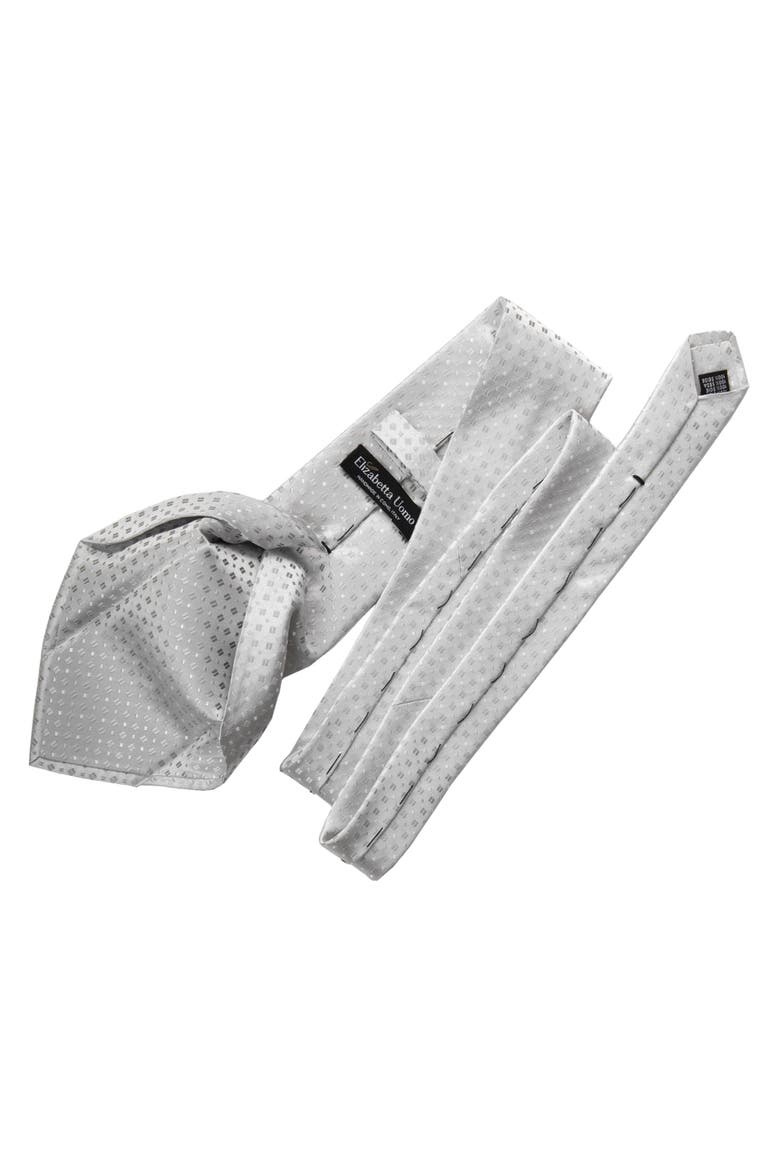 Barbera - Extra Long Silk Jacquard Tie for Men, Alternate, color, Silver