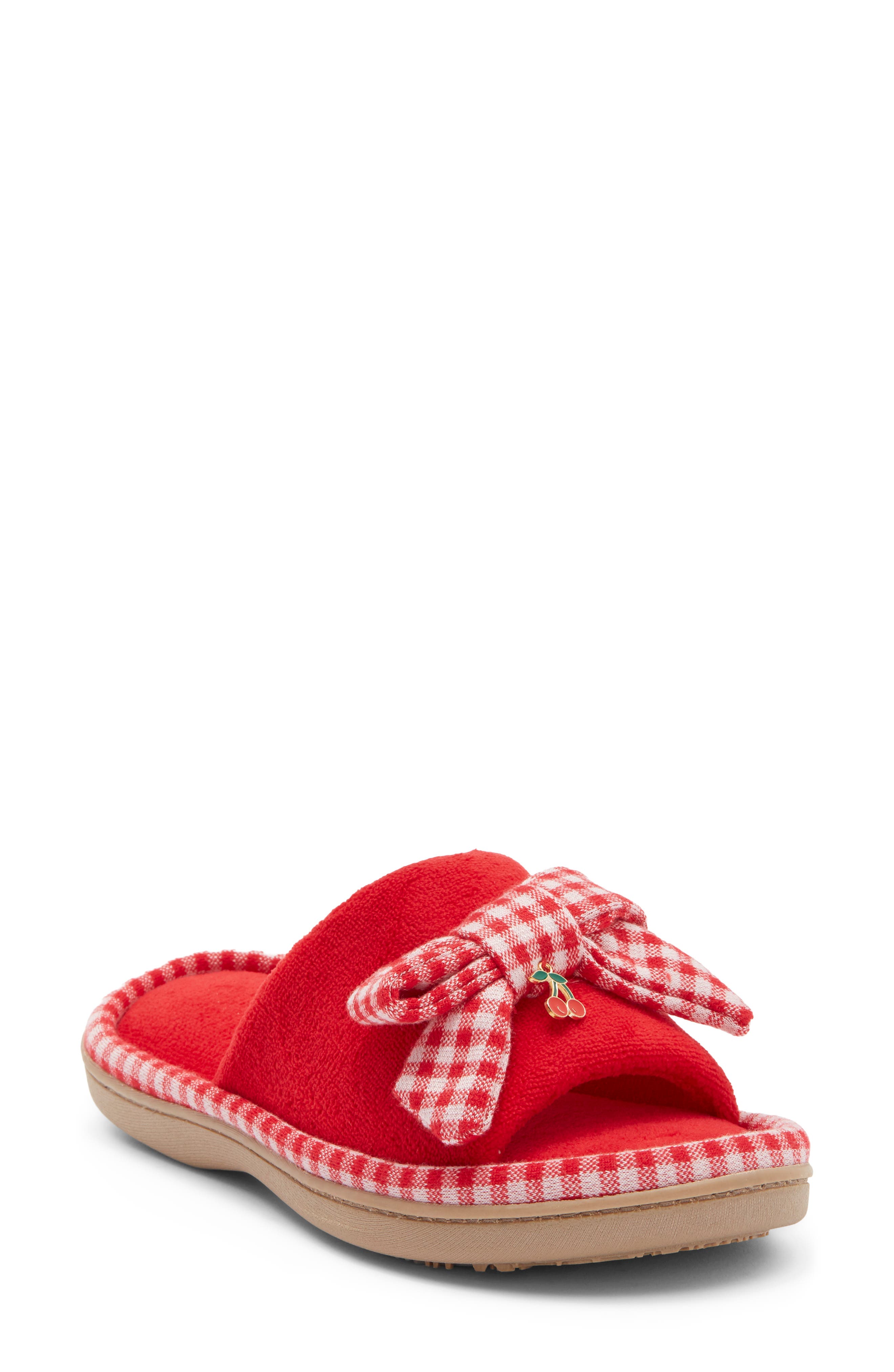 Microterry Bow Slide Slipper