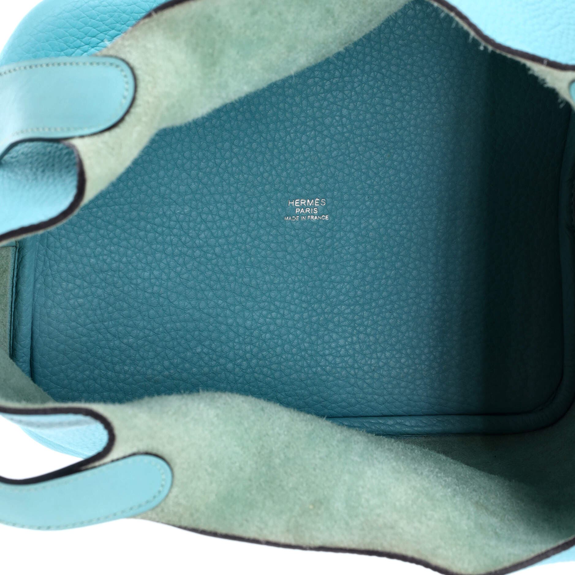 Pre-Owned Hermes Picotin Lock Bag Clemence MM, Alternate, color, Bleu Atoll