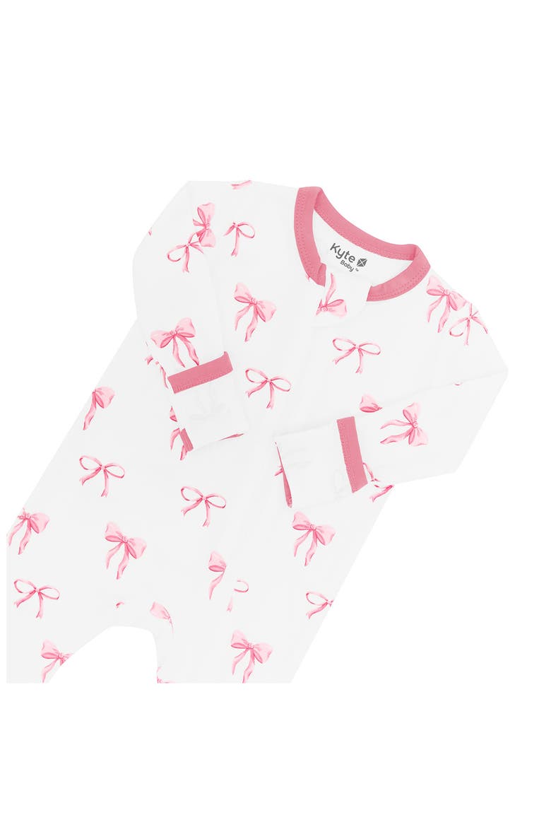 Bow Zip-Up Romper, Alternate, color, BOW