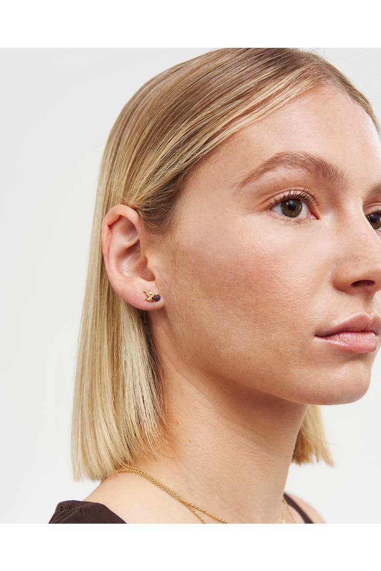 Orla Blackberry Stud Earrings, Alternate, color, Gold