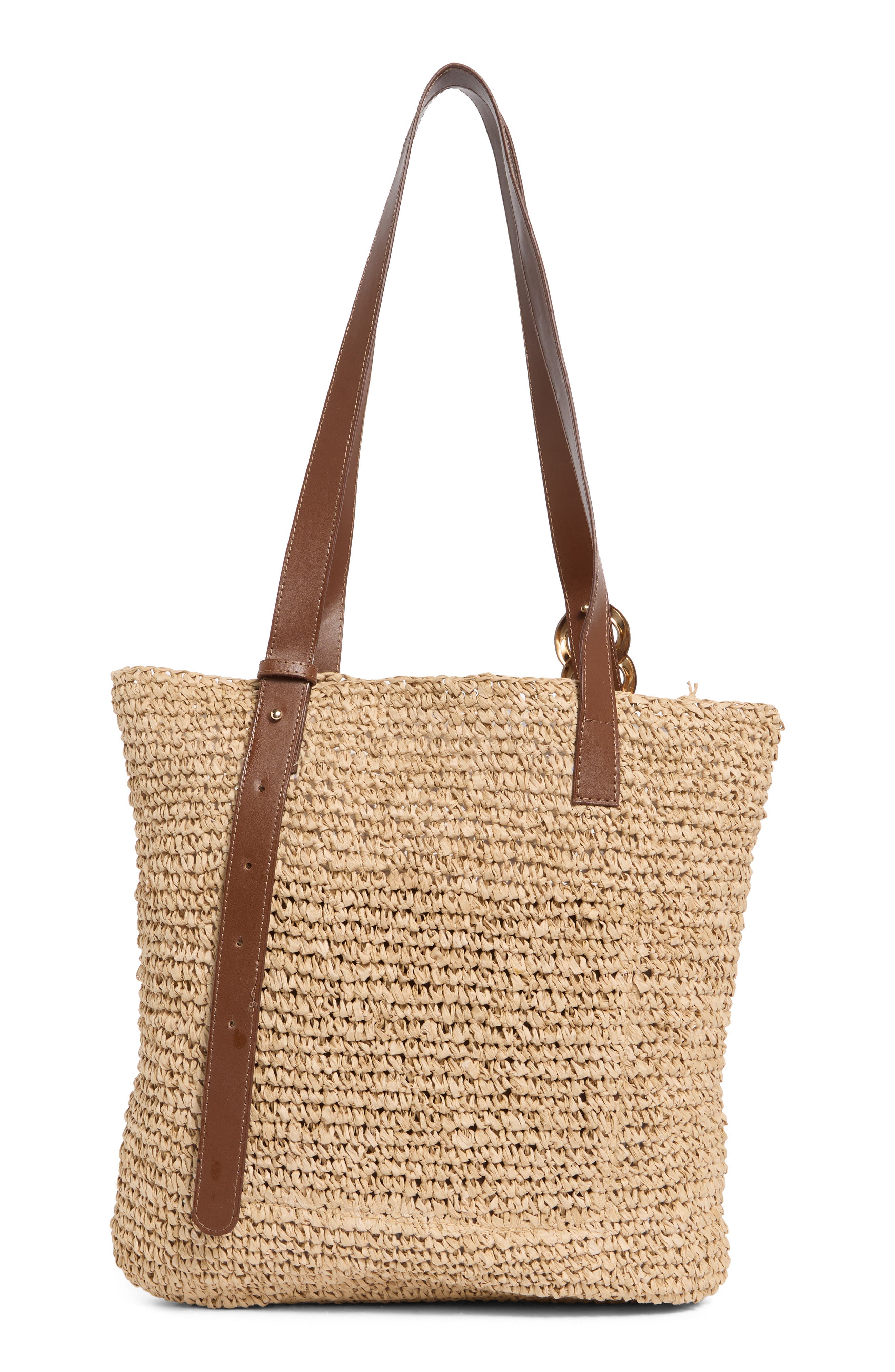 Collection XIIX Straw Tote Bag, Alternate, color, Natural Brown