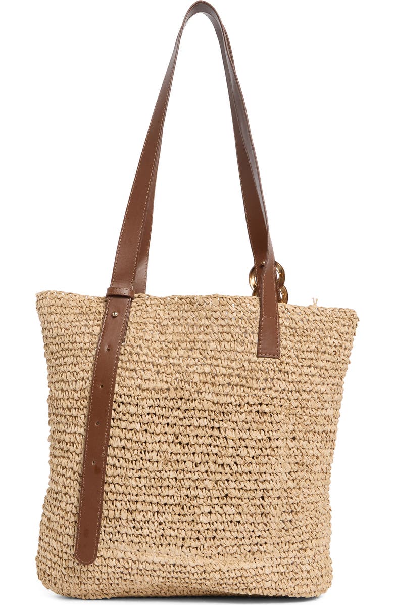 Collection XIIX Straw Tote Bag, Alternate, color, Natural Brown