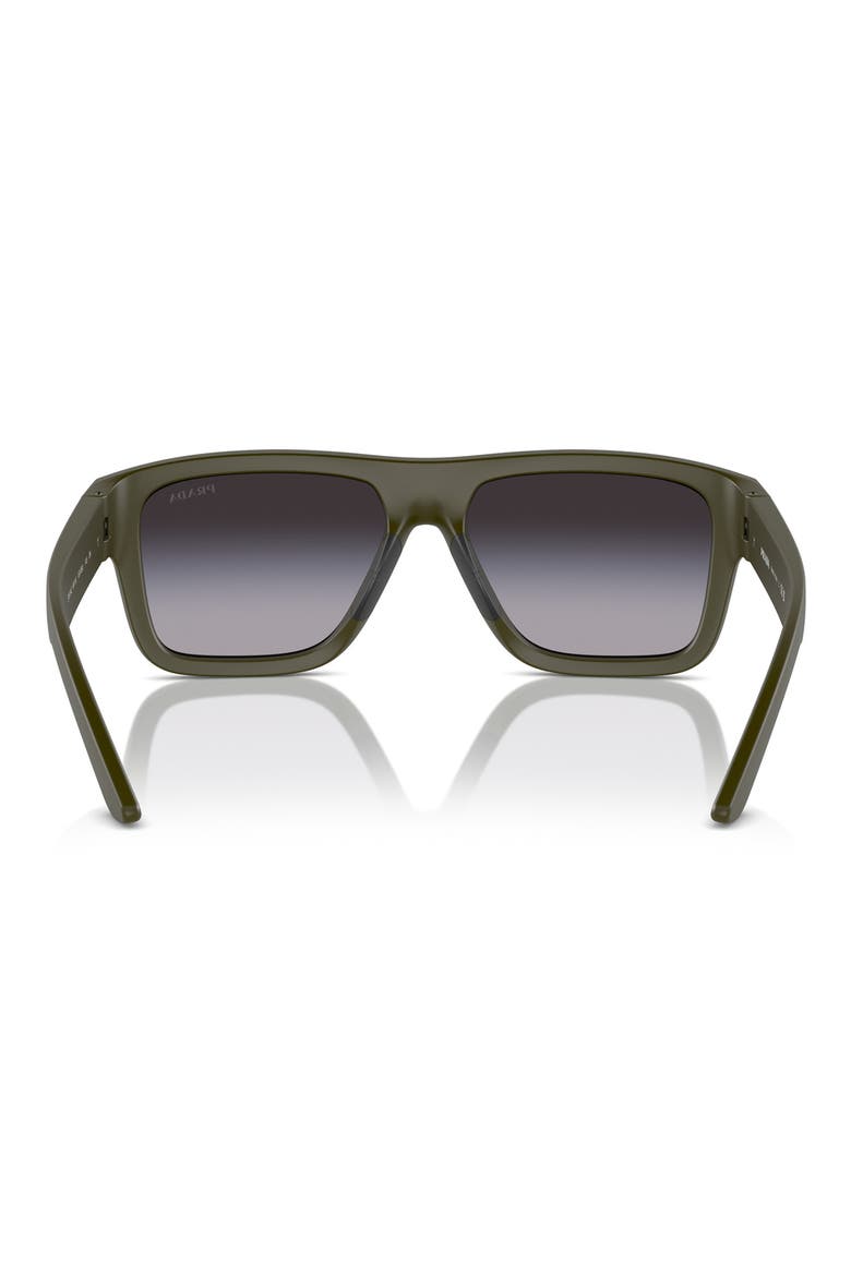 56mm Square Sunglasses, Alternate, color, GREY FLASH