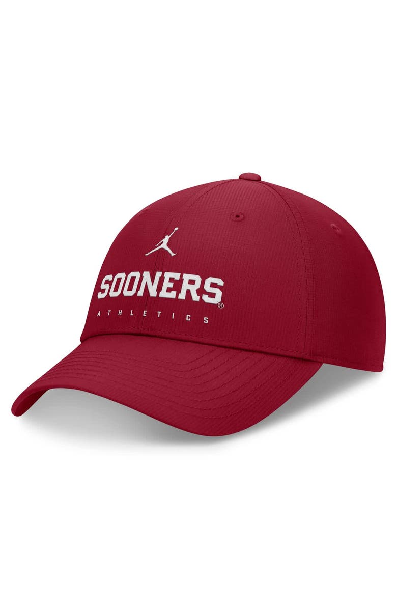 Jordan Brand Men's Jordan Brand Crimson Oklahoma Sooners 2024/25 On-Field Club Performance Adjustable Hat, Main, color, 