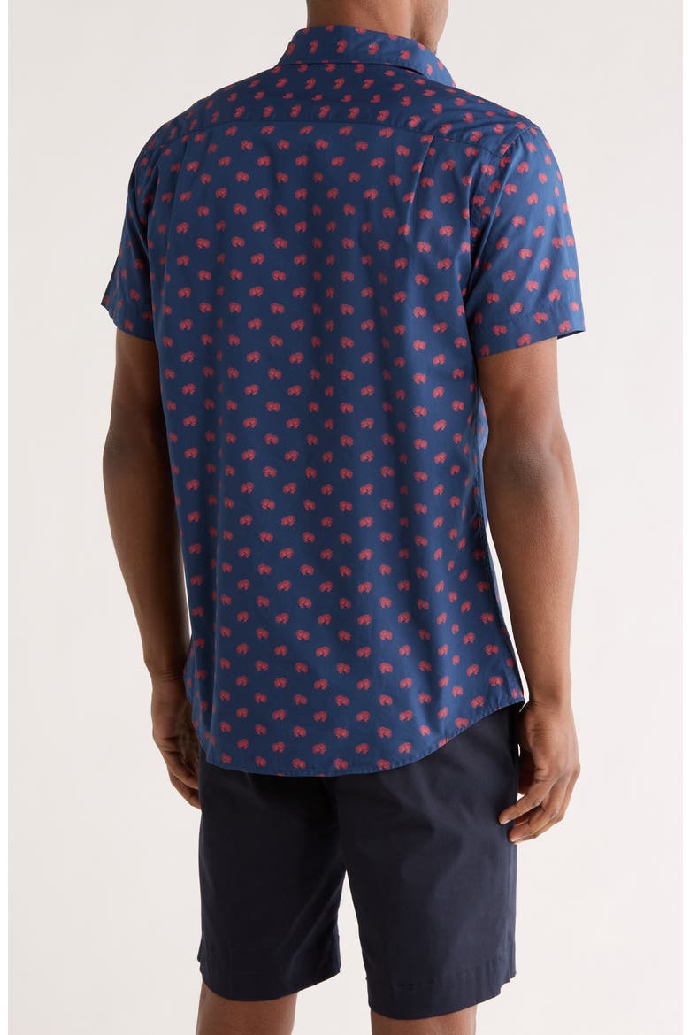 Woodburne Short Sleeve Button-Up Shirt, Alternate, color, INK