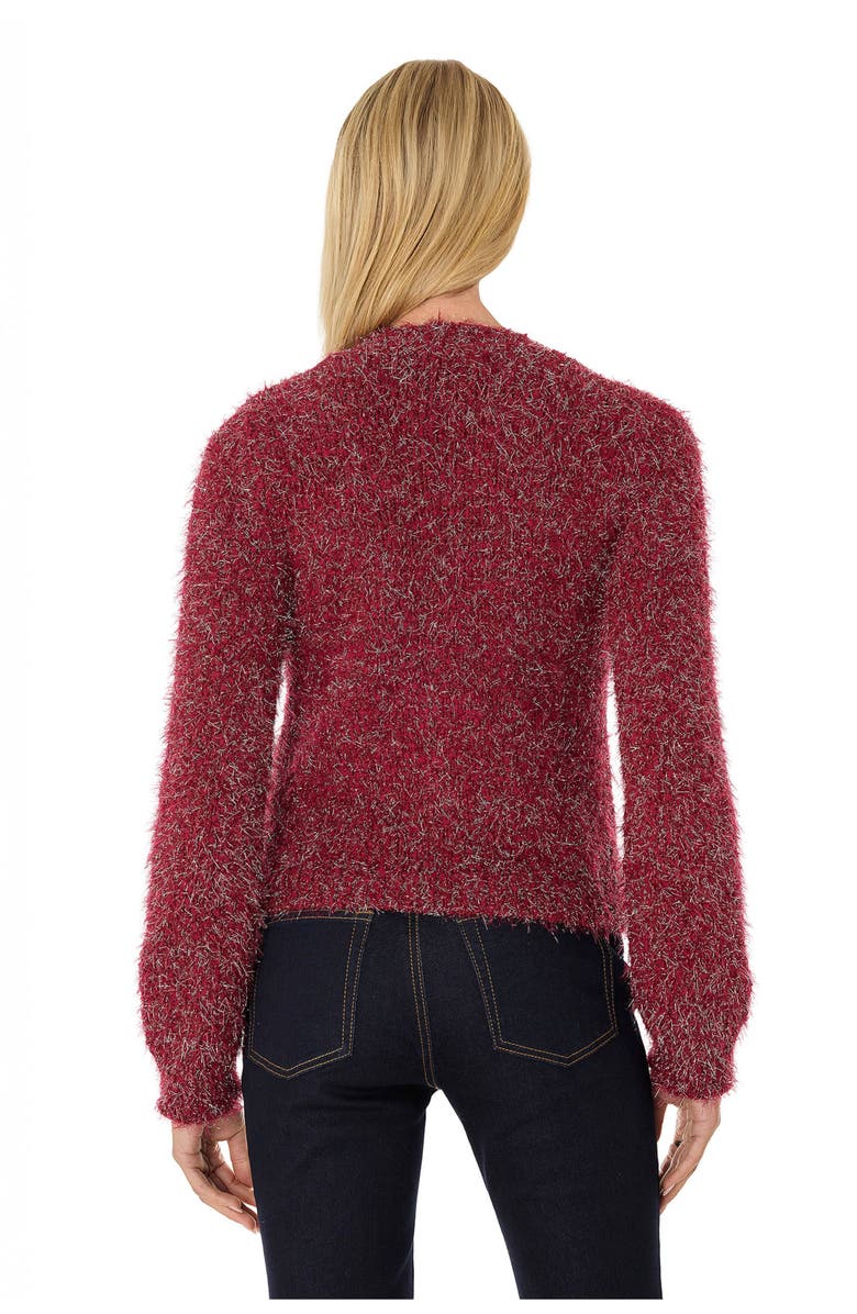 The Noli Shop Joana Knit Cardigan, Alternate, color, Merlot